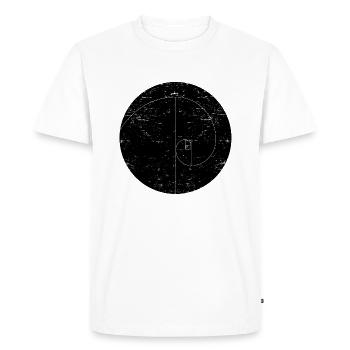 spirale fibonacci - T-shirt Premium bio Homme - blanc - Devant - Nico (187cm)