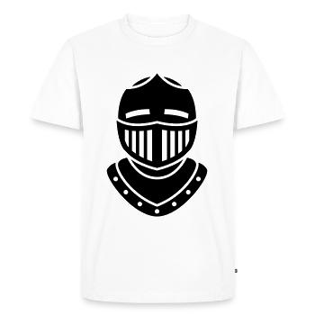 Casque de chevalier - T-shirt Premium bio Homme - blanc - Devant - Nico (187cm)