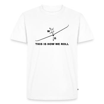 Ainsi va glisser - T-shirt Premium bio Homme - blanc - Devant - Nico (187cm)