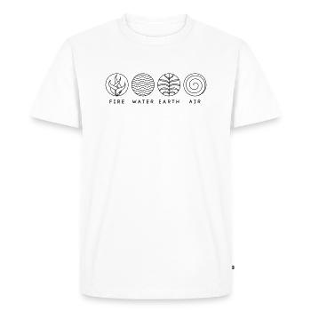 4 elements - color change possible - Men's Premium Organic T-Shirt - white - Front - Nico (187cm)