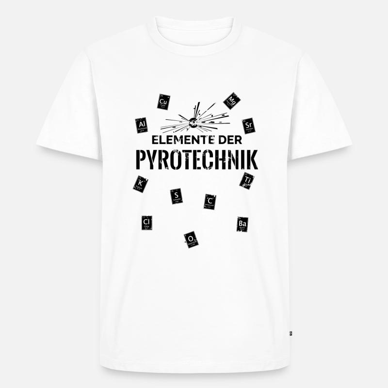 Elemente der Pyrotechnik - Männer Premium Bio T-Shirt - Weiß