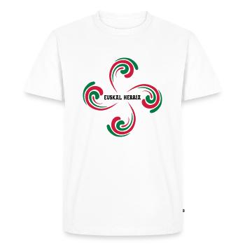 Croix Basque - T-shirt Premium bio Homme - blanc - Devant - Nico (187cm)