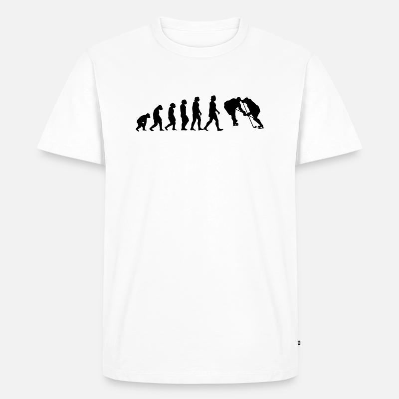 evolution hockey - Männer Premium Bio T-Shirt - Weiß