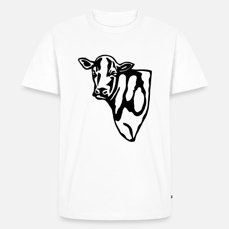 Kuh Cow - Männer Premium Bio T-Shirt - Weiß