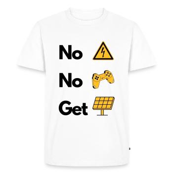 Game Electricity Voltage Solar Gift - Men's Premium Organic T-Shirt - white - Front - Nico (187cm)