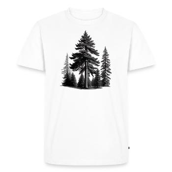 Coniferous Fir Fir Tree Tree Forest - Men's Premium Organic T-Shirt - white - Front - Nico (187cm)
