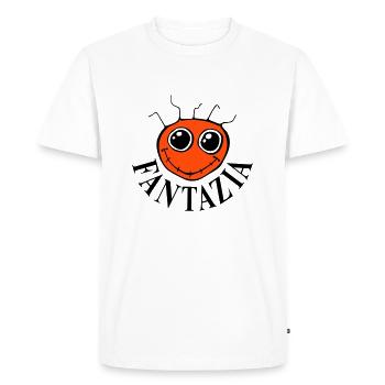 2 Colour Fantazia Smiley Face - Men's Premium Organic T-Shirt - white - Front - Nico (187cm)
