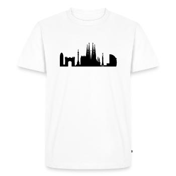 Skyline Barcelona Spain - Men's Premium Organic T-Shirt - white - Front - Nico (187cm)