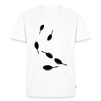 Pan Icon - Men's Premium Organic T-Shirt - white - Front - Nico (187cm)