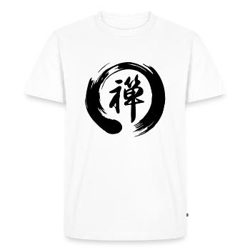 Zen Symbole d'Enso - T-shirt Premium bio Homme - blanc - Devant - Nico (187cm)