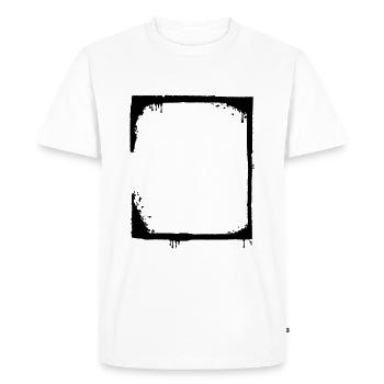 Grunge Frame - Men's Premium Organic T-Shirt - white - Front - Nico (187cm)