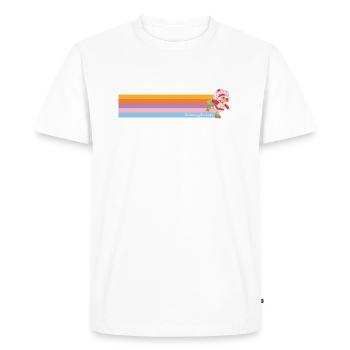 Charlotte Aux Fraises Design Arc-En-Ciel - T-shirt Premium bio Homme - blanc - Devant - Nico (187cm)