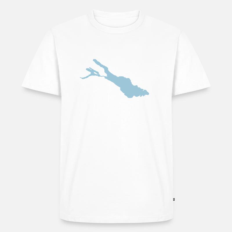 Bodensee - Männer Premium Bio T-Shirt - Weiß