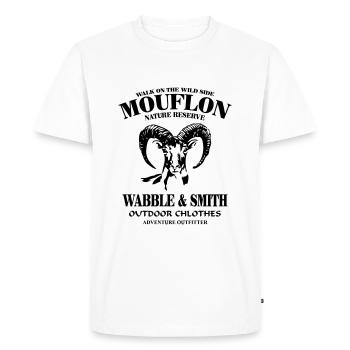 Mouflon - T-shirt Premium bio Homme - blanc - Devant - Nico (187cm)