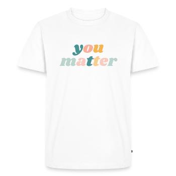 You Matter - Christian - T-shirt Premium bio Homme - blanc - Devant - Nico (187cm)