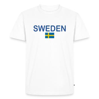 Sweden - Men's Premium Organic T-Shirt - white - Front - Nico (187cm)