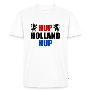 Hup holland hup - Men's Premium Organic T-Shirt - white - Front - Nico (187cm)
