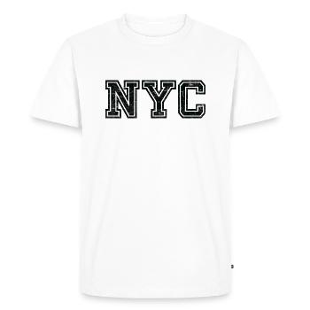 NYC New York City Traveler Souvenir Cadeau NYC Lover - T-shirt Premium bio Homme - blanc - Devant - Nico (187cm)