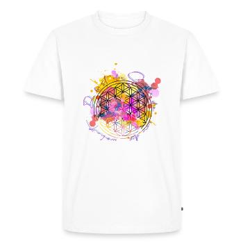 Fleur de vie - T-shirt Premium bio Homme - blanc - Devant - Nico (187cm)