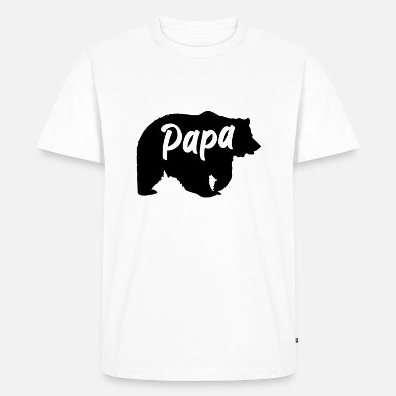 Papa Geschenk - Männer Premium Bio T-Shirt - Weiß