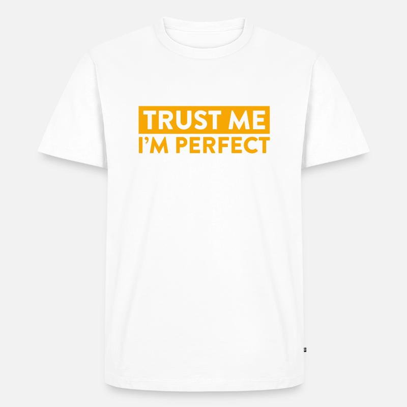Makelloses Confidence T-Shirt - Männer Premium Bio T-Shirt - Weiß