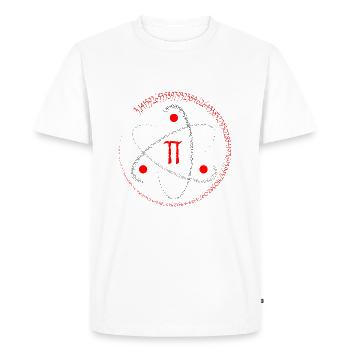 Rotate Pi number - Men's Premium Organic T-Shirt - white - Front - Nico (187cm)