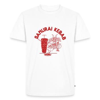 Samouraï Kebab Rouge - T-shirt Premium bio Homme - blanc - Devant - Nico (187cm)