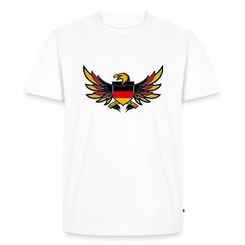 Allemagne armoiries - T-shirt Premium bio Homme - blanc - Devant - Nico (187cm)