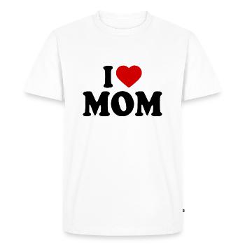 I love mom - T-shirt Premium bio Homme - blanc - Devant - Nico (187cm)