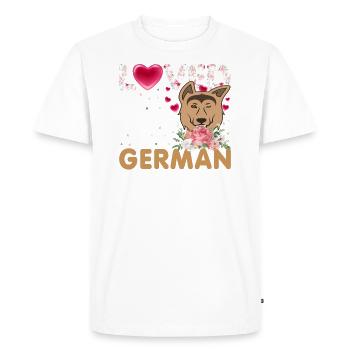 Shepherd German Shepherd love - Men's Premium Organic T-Shirt - white - Front - Nico (187cm)