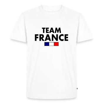France - T-shirt Premium bio Homme - blanc - Devant - Nico (187cm)