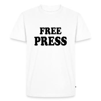 Free press - Men's Premium Organic T-Shirt - white - Front - Nico (187cm)
