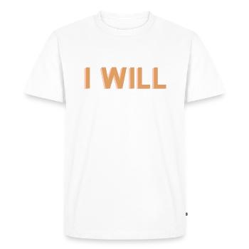 Je le ferai - Citation chrétienne - T-shirt Premium bio Homme - blanc - Devant - Nico (187cm)