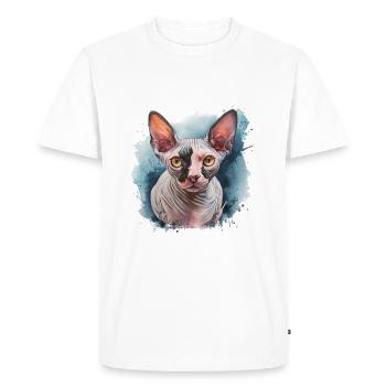 Sphynx Cat pour les amoureux des chats - T-shirt Premium bio Homme - blanc - Devant - Nico (187cm)