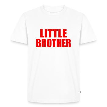 Little brother - T-shirt Premium bio Homme - blanc - Devant - Nico (187cm)