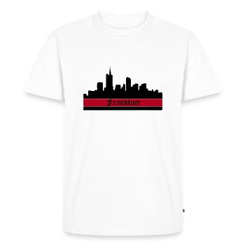 Skyline de Francfort - T-shirt Premium bio Homme - blanc - Devant - Nico (187cm)
