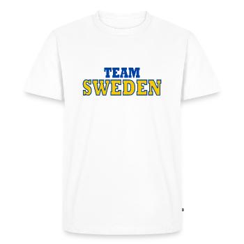 Sweden - Men's Premium Organic T-Shirt - white - Front - Nico (187cm)
