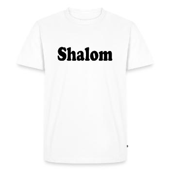 Shalom - T-shirt Premium bio Homme - blanc - Devant - Nico (187cm)