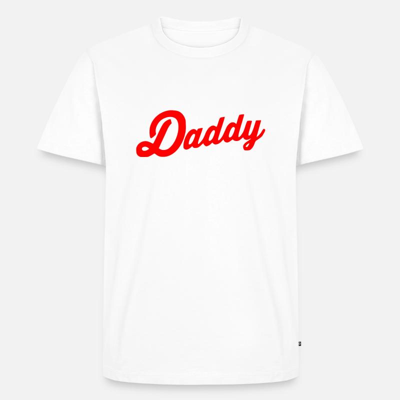 Daddy - Ekologiczna koszulka męska Premium - biały
