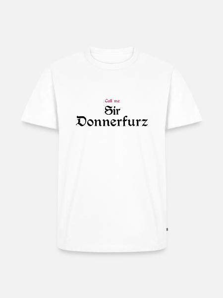 Sir Donnerfurz - Männer Premium Bio T-Shirt - Weiß
