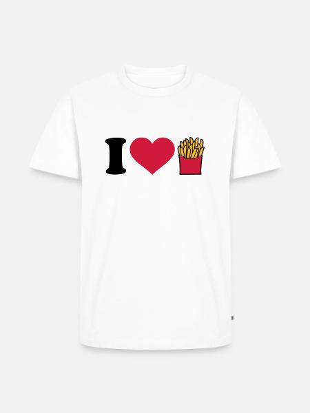I love Fries - Men's Premium Organic T-Shirt - white