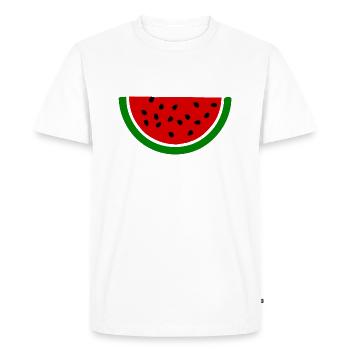 Watermelon melon - Men's Premium Organic T-Shirt - white - Front - Nico (187cm)