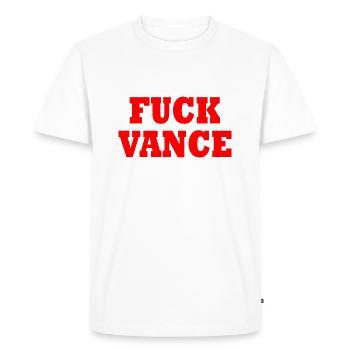 fuck vance - T-shirt Premium bio Homme - blanc - Devant - Nico (187cm)