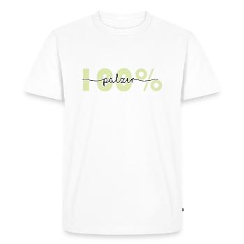 100% Pälzer - Männer Premium Bio T-Shirt - Weiß - Vorne - Nico (187cm)