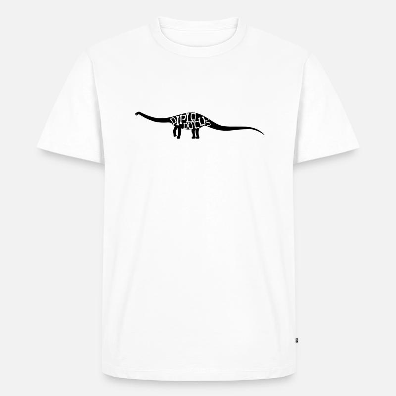 Diplodcus - Männer Premium Bio T-Shirt - Weiß