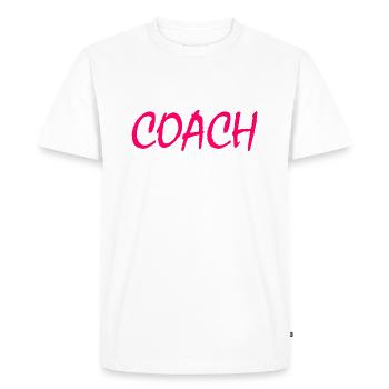 COACH - T-shirt Premium bio Homme - blanc - Devant - Nico (187cm)
