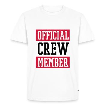 official crew member - T-shirt Premium bio Homme - blanc - Devant - Nico (187cm)