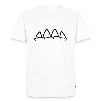 Gueule de monstre avec de grandes dents - T-shirt Premium bio Homme - blanc - Devant - Nico (187cm)