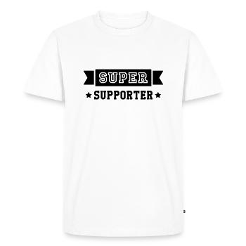 Supporter / Supportrice / Sport / Supporteur - T-shirt Premium bio Homme - blanc - Devant - Nico (187cm)