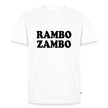 Rambo zambo - Men's Premium Organic T-Shirt - white - Front - Nico (187cm)